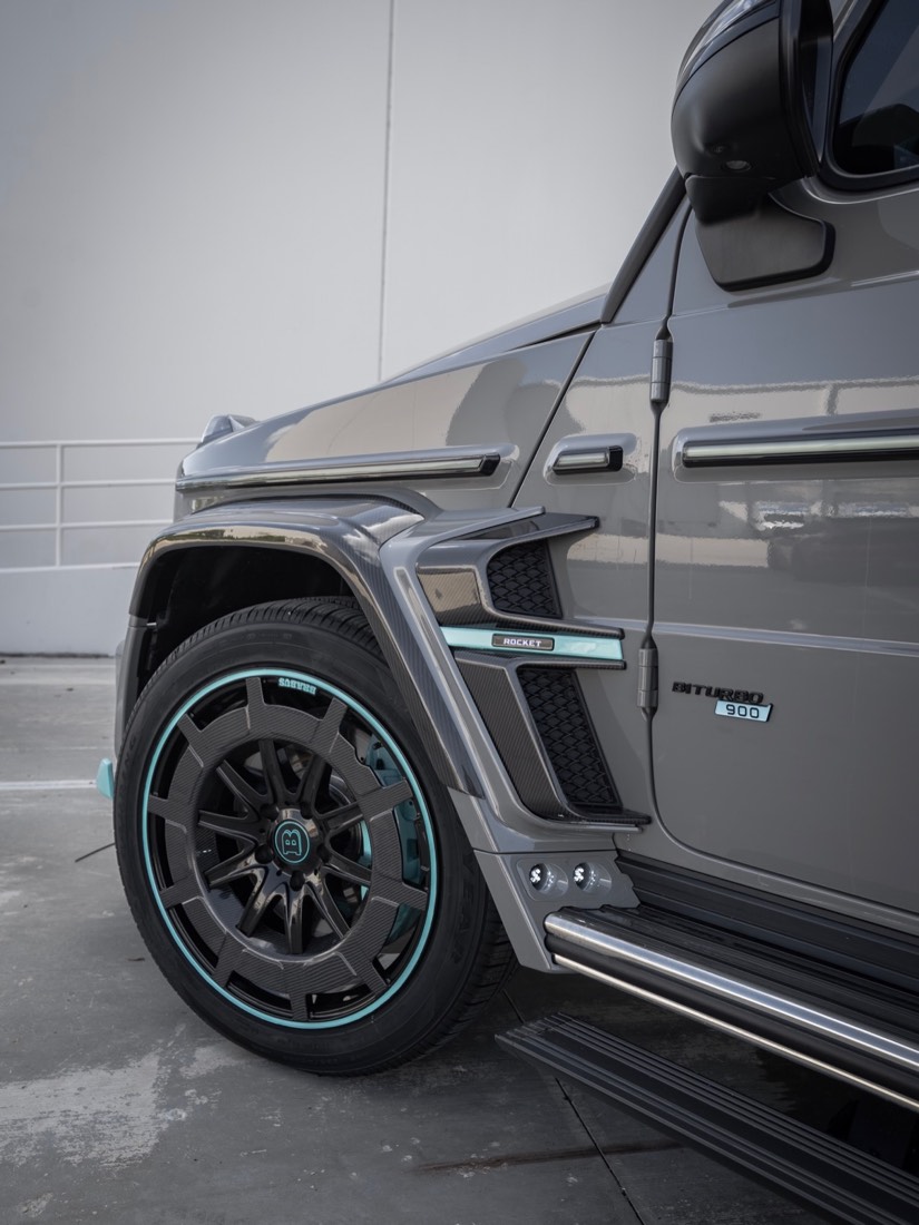Mercedes-AMG G63 — Black side moldings with sequential LED lighting